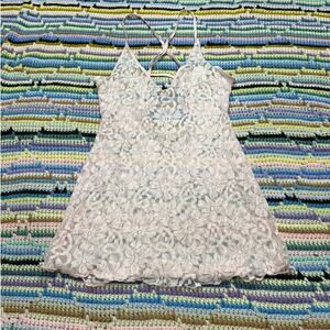 Fredrick's of Hollywood pink sheer lace nightie lingerie dress